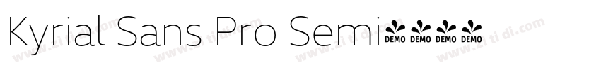 Kyrial Sans Pro Semi字体转换